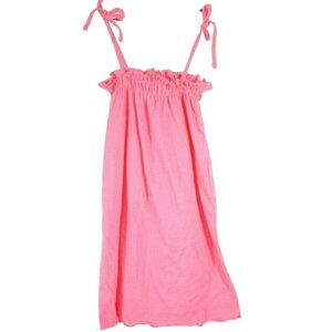 ORageous Girls Pink Sleeveless Ruffle Dress With Adjustable Tie Straps Size 6 Co